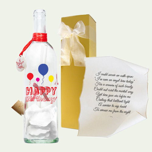 Happy Birthday Balloon gift by Message In A Bottle