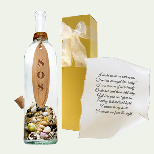 SOS gift bottle by Message In A Bottle